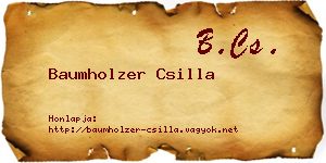 Baumholzer Csilla névjegykártya