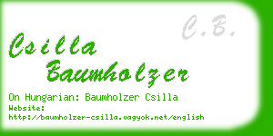 csilla baumholzer business card